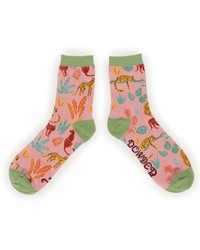 Jungle Ankle Socks - Pink