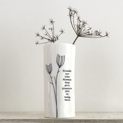 Medium Porcelain Vase - Friends Are Like Flowers
