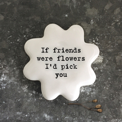 White Flower Token - If Friends Were Flowers