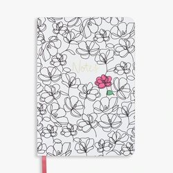 Floral Line - Hardback Notebook
