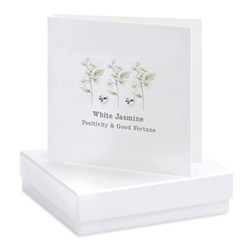 White Jasmine - Boxed Earring Card