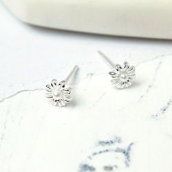 Tiny Flowers Silver Studs