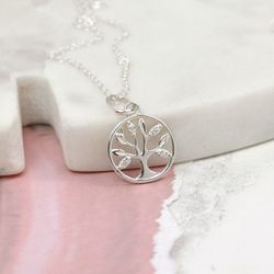 Tree Of Life In Circle Necklace