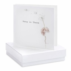 Boxed Earring Card Field Mouse "Hang in there""