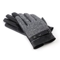 Men's Grey Check Men's Gloves Med/Large