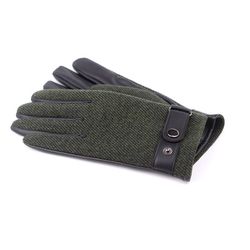 Men's Khaki Twill Check Men's Gloves Med/Large