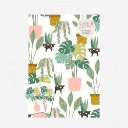 House Plants Wrapping Paper & Tags - Set of 2