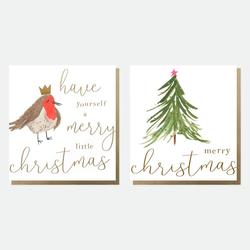 Robin & Tree Mixed Charity Christmas Cards - Pack of 8