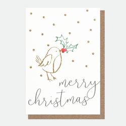 Dotty Robin Small Christmas Card Pack of 10