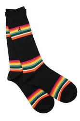 Black Bold Stripe Bamboo Socks