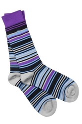 Purple and Blue Stripe Bamboo Socks