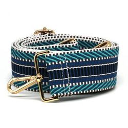 Blue Mix Woven Stripe Interchangeable Bag Strap - Jazzy Lines