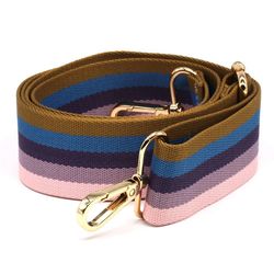 Pink & Tan Mix Woven Stripe Interchangeable Bag Strap