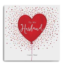 To My Husband, I Love You - Heart Balloon