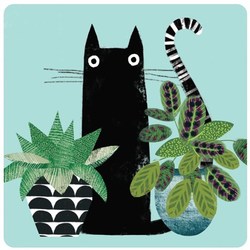 Cat & Plants - Coaster