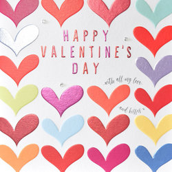 Happy Valentine's Day - Rainbow Hearts