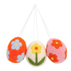 Easter Felt Egg Decorations - 3 Pack