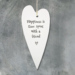 Porcelain Long Heart - Happiness is...