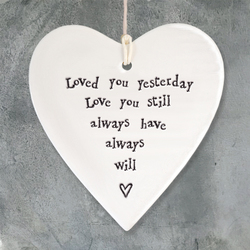 Porcelain Round Heart - Loved You Yesterday...