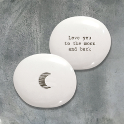 Porcelain Pebble - Moon & Back