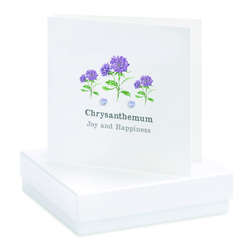 Boxed Chrysanthemum Earring Card