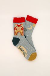 Powder Owl by Moonlight Ankle Sock - Ice