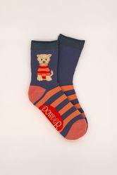 Powder Wooly Westie Ankle Socks - Denim