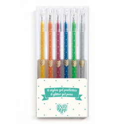 Glitter Gel Pens - Pack of 6
