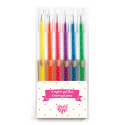 Neon Gel Pens - Pack of 6