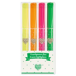 Fluorescent Highlighters - Pack of 4