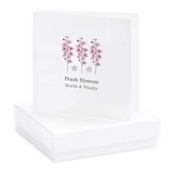 Boxed Peach Blossom Jewellery Card