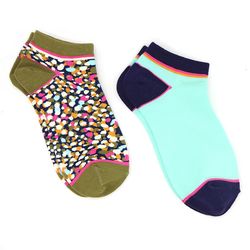 Organic Cotton & Recycled Yarn Khaki/Pink Camo Sock Duo