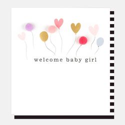 Welcome Baby Girl - Balloons