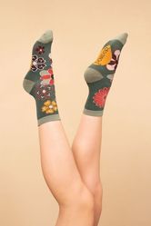 Powder 70s Kaleidoscope Floral Ladies Ankle Socks