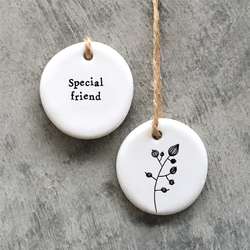 Porcelain Floral Hanger - Special Friend