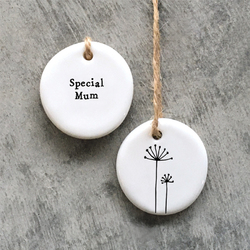 Porcelain Floral Hanger - Special Mum