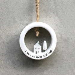 Porcelain Hanging House in a Circle - No Words