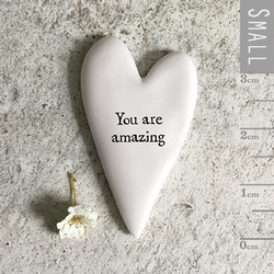 Porcelain Tiny Heart Token - You are Amazing