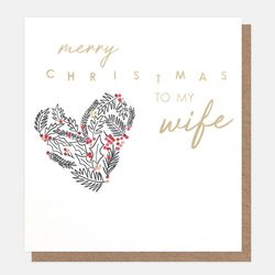 Merry Christmas to my Wife - Leafy Heart