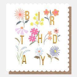 Colourful Floral Birthday Card
