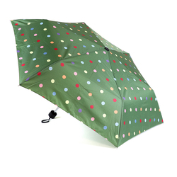 Dark Green Polka Dot Print Umbrella