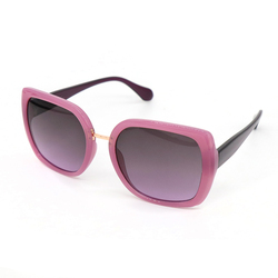 Pink Large Frame Sunglasses with Purple Ombre Lenses