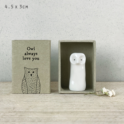 Tall Matchbox - Owl