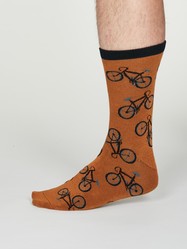 Men's Wesley Bamboo Bicycle Sock - Amber