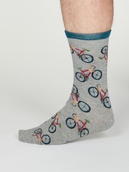 Men's Wesley Bamboo Bicycle Sock - Mid Grey Marle