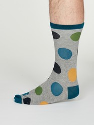 Men's Newton Bamboo Spot Sock - Mid Grey Marle